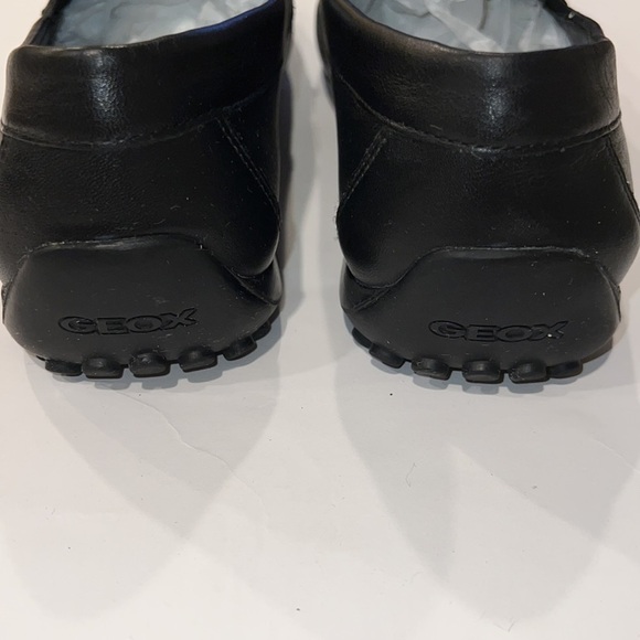 GEOX Mens Respira Black Italian Leather Loafer Driving Shoe  Size 43.5 US 10.5